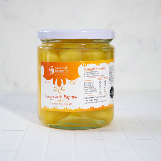 Papayas en conserva